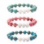 Bishun Aromatherapy Lava Stone Essential Oil Round Beads Bracelet Yoga Bracelet Crystal Reiki Gemstone Healing Balancing Bracelet