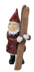 Little Elf On Ski's - Red Shirt And No Moustache 8X7CM