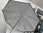 Westcott 2016 45-INCH Optical White Satin With Removable Black Cover Umbrella