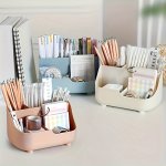1 Large-capacity Simple Solid-color Five-grid Desktop Storage Multi-functional Storage Box Material Desk Storage Box