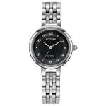 L Classic Women's Eco-drive Stainless Steel Black Dial Watch