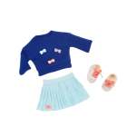Regular Sweater With Bows Outfit - Bright Bows