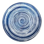 Ceramic Dinner Plate - Blue Swirls.