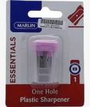 Marlin Essentials One Hole Plastic Pink Sharpener