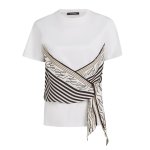 Scarf Print T-Shirt -cannoli Cream
