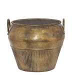 Bali Metal Planter With Handles Brass Finish - Bali Handled Metal Pot 37CM