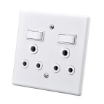 Waco Sso & Cover Steel 100X100 Duo 16A Wht