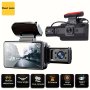 7.62 Cm Dual Lens Dash Cam For Cars Front And Inside Car Camera With Loop Recording Night Vision Wide Angle Car Dvr Camera Car