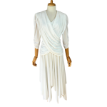 80S Wrap Style Dress - M