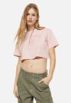 Cropped Printed Top - Pink