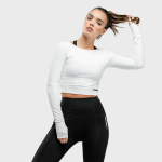 Ladies Warrior Crop Tee - White X Large Female