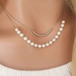 Zahiyra Layered Necklace Adjustable 40-45CM Chain Titanium Stainless Steel