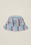Billie Bucket Hat - Blue Choc Stripe