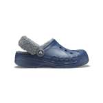 Baya Lined Fuzz Strap Clog - Navy slate Grey M13