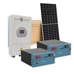 Sunsynk 8KVA Hybrid Inverter & 2 X 5.1KW Greenrich UP5000 Batteries With 12 X 560W Solar Panels Incl Mounting Kit