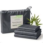 Cariloha Resort 4-PIECE Sateen Sheet Set Blue Lagoon Cal King Cooling Sheets For Hot Sleepers