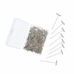 200 Pieces Stainless Steel T-pins 38MM 1.5INCHT Shape Sewing Pins For Blocking Knitting Wig Pins Stainless Steel Push Pin Kit Wi