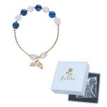 SL0018 Kyanite & Clear Quartz Bracelet Mermaid Tail Charm