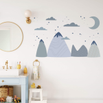 Kikki & Frankie Wall Decal Packs Placid Peaks-blue