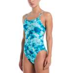 Nike Women's Hydrastrong Cutout Printed Swim 1 Piece Swimsuit