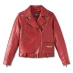 Harley Davidson Women& 39 S 120TH Anniversary D-pocket Biker Leather Jacket - Merlot M