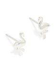 Sterling Silver Flamingo Stud Earrings