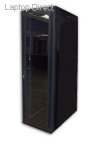 RM-CAB-42U1000 - 42U 19" Assembled Rack, 1000mm Deep, Black, Vented Clear Glass Door with Lock, 4 220V Fans, 2Shelves