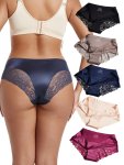 5-PACK Low-rise Women's Lace Panties Seamless Briefs Sexy Underwear For Ladies Soft Breathable Assorted Colors