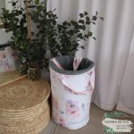 Washing Basket With Handles Duck Egg And Lilac