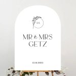 Arch Marion Welcome Sign - Elegant Foamex Wedding Decor