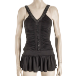 Vneck Ruched Bodycon Dress With Sequins - S