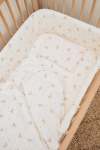 Ribbon Muslin Cot Fitted Sheet - Large Sa Cot: 132CM X 66CM X 10CM