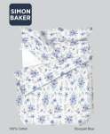 Simon Baker Bouquet Blue Cotton Printed Duvet Cover Set Various Sizes - Multi Three Quarter 150CM X 200CM +1 Pillowcase 45CM X