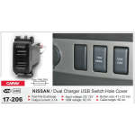 17-206 - Nissan Dual Charger USB Switch Hole Cover