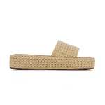 Emma Straw Platform Sandal -natural
