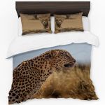Prowling The Savannah Square Tablecloth By Annette Heymans
