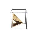 Flower Rack Sq With Gold Base Medium 16X16X16CM