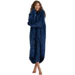 Navy Blue Oversized Floor-length Body Blanket Hoodie