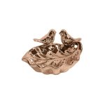 Leaf With Birds Rosegold