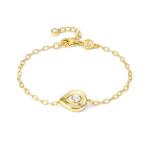 Gold Domina Bracelet With Drop