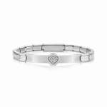 Trendsetter Bracelet Heart With Cubic Zirconia - Bianco - Bianco