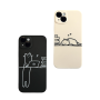 Black & Beige - Phone Case With Cat Lifestyle Combo - Iphone 15 Plus