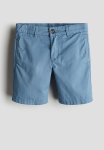 Cotton Chino Shorts - Dusty Blue