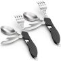 4-IN-1 Camping Utensils 2-PACK Portable Stainless Steel Multitool