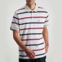 Jeep Khaki Grey Multi Stripe Golfer - Khaki/grey / 5XL