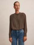 Rory Sheering Blouse - 20 Vintage Khaki