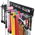Wiphany Home Gym Accessories Organization Storage Rack Equipment For Home 8 Hook Wall Hanger Display Gear Barbells Resistance Ba