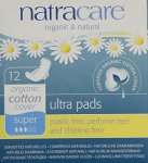Natracare Organic Cotton Cover Ultra Pads - Super 12 Ct