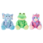 Colourful Sitting Plush Animal 40CM Design May Vary