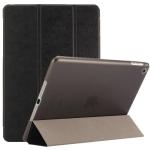 For Ipad 9.7 2018 & Ipad 9.7 Inch 2017 & Ipad Air Silk Texture Horizontal Flip Leather Case With Three-folding Holder Black